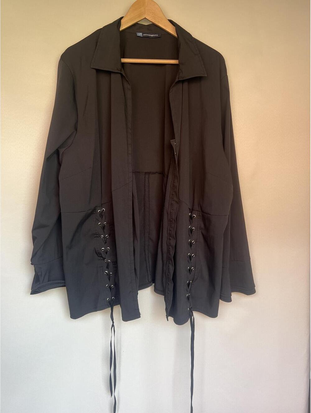 Penningtons Side Corset Lace-Up Hook & Eye Jacket Women's Size 24